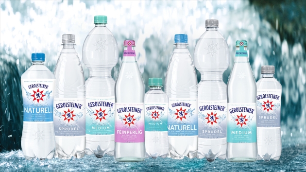 Gerolsteiner Mineralwasser mit neuem Etikettendesign - Quelle: Gerolsteiner